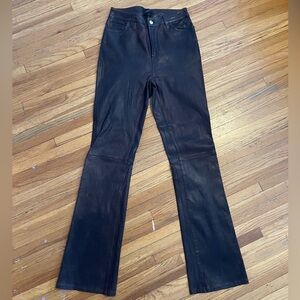 Joe's Jeans Hi (Rise) Honey Leather Bootcut Pants